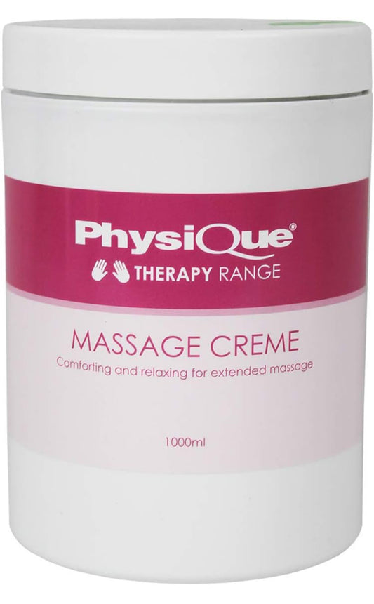 Physique Massage Creme 1000ml - Body Cream with Vitamin E - Perfect for Sports, Spa and All Types of Massage - Soft and Smooth Skin RRP £27