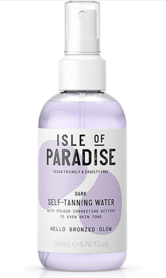 Isle of Paradise Self Tan Water Dark (200 ml) Hydrating Self Tanning Water Natural Ingredients & Vegan RRP £9.47