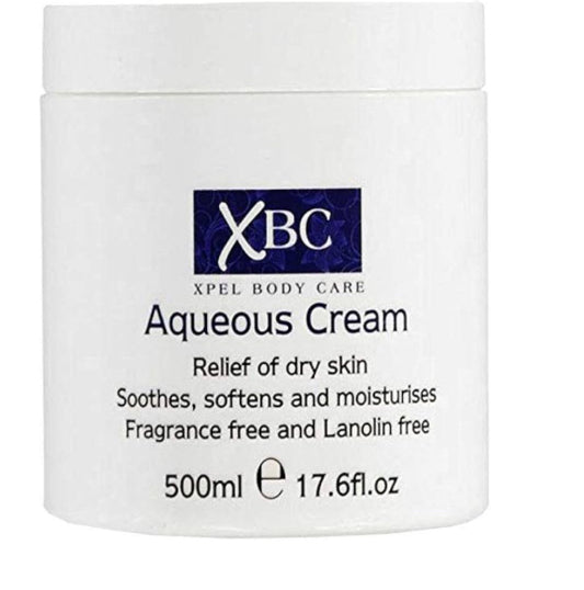 XBC, Xpel Aqueous Body Cream Jar, fragrance free, 500 ml