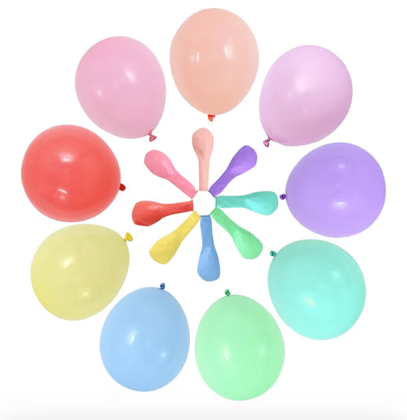 100 Pack 10 Inch Mixed Color Balloon, Big Thick Assorted Colour Latex Balloons