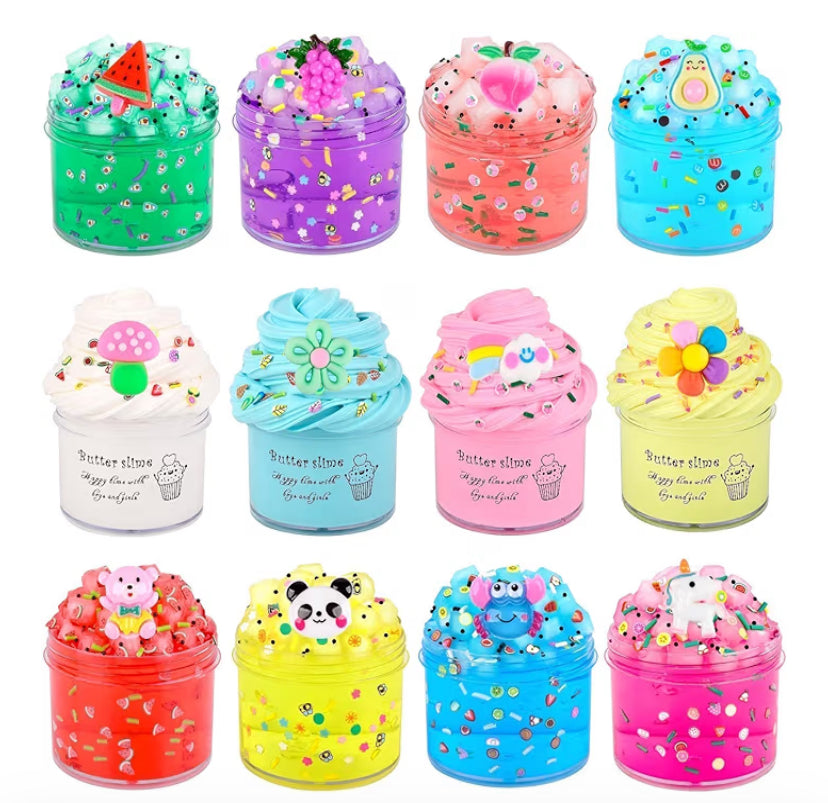 12 pack butter slime sensory play dough set