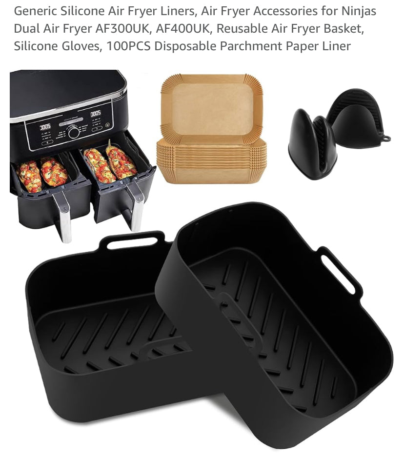 Silicone air fryer liners , mitts and disposable liners