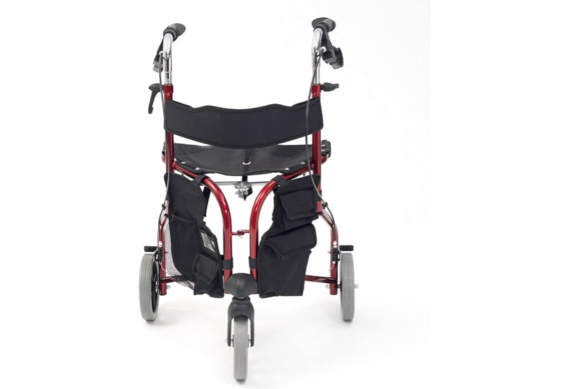 Drive Devilbiss Tri-Walker Walking Aid with Seat and backrest, Red RRP £100