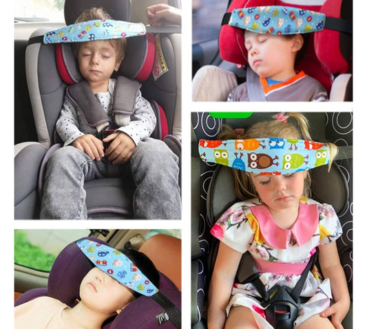 Twin pack car seat child’s neck protection head guards - pink/blue