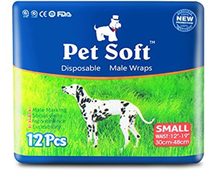 Pet Soft Male Dog Nappies - Disposable Pet Diapers Male Dog Wraps,