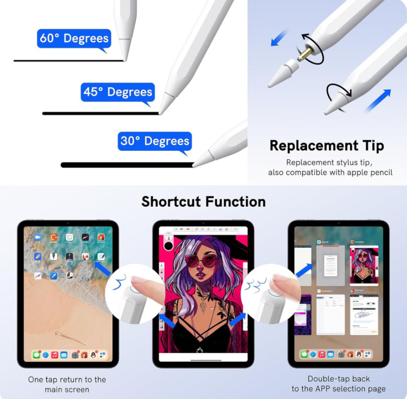 iPad pencil , magnetic charge , for most 2019-2024 models - check pictures compatibility