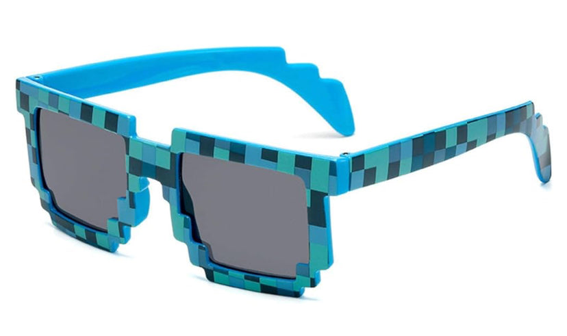 Blue pixel sunglasses