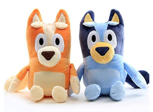 Twin pack Bluey and Bingo plushes