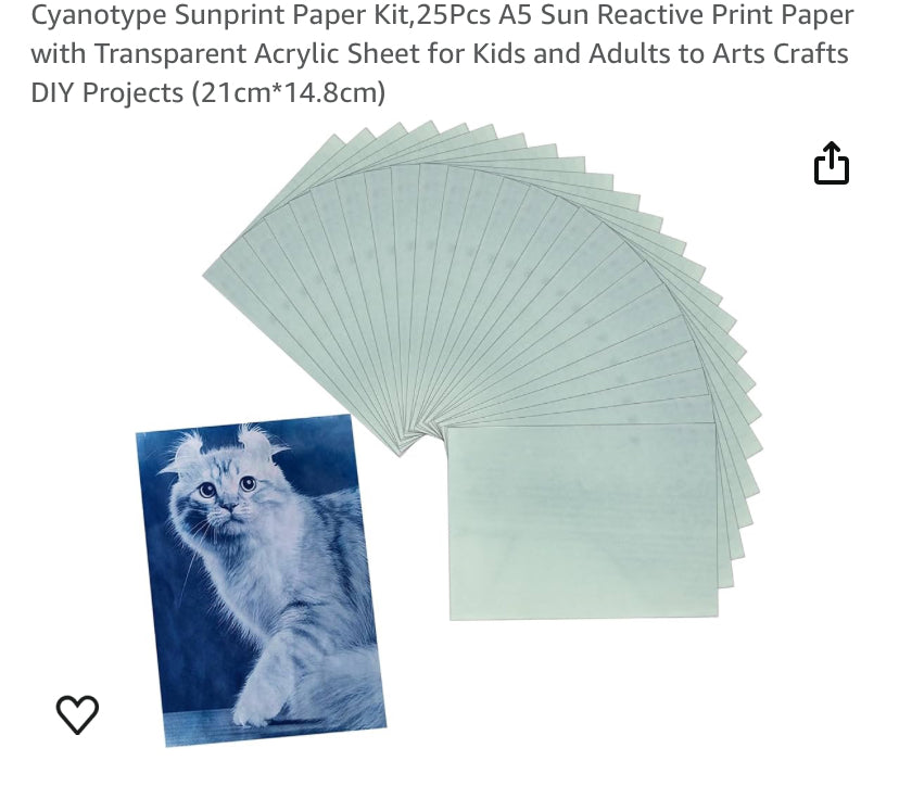 Sun print paper kit