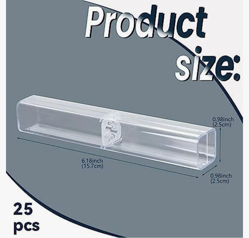 25 pack clear acrylic storage boxes