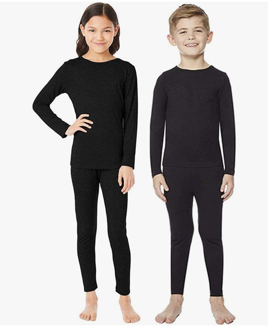 32 degrees kids thermal base layer set - size small , black