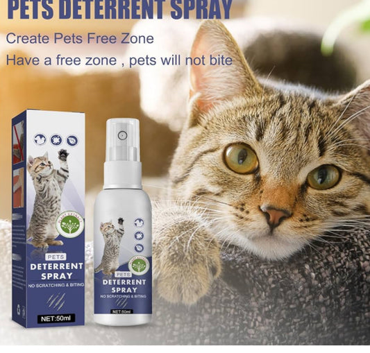 Pet deterrent spray , deters scratching , toilet img and sleeping on areas where it’s applied 100ml