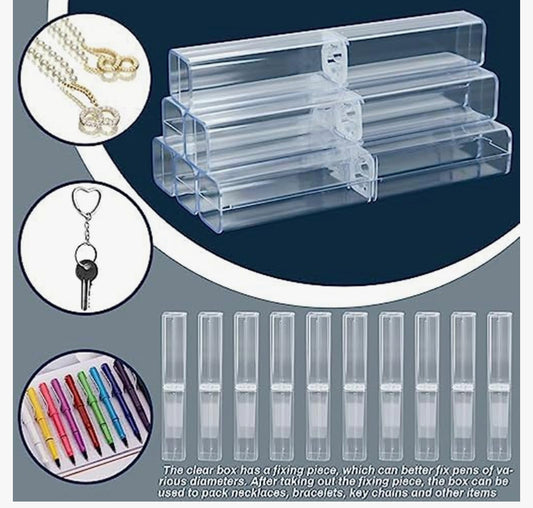 25 pack clear acrylic storage boxes