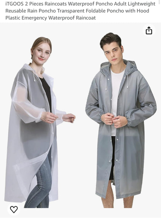 Twin pack adult rain macs