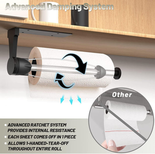 1 hand tear kitchen roll holder , stick up or screw , under cupboard or wall mounted (KB)