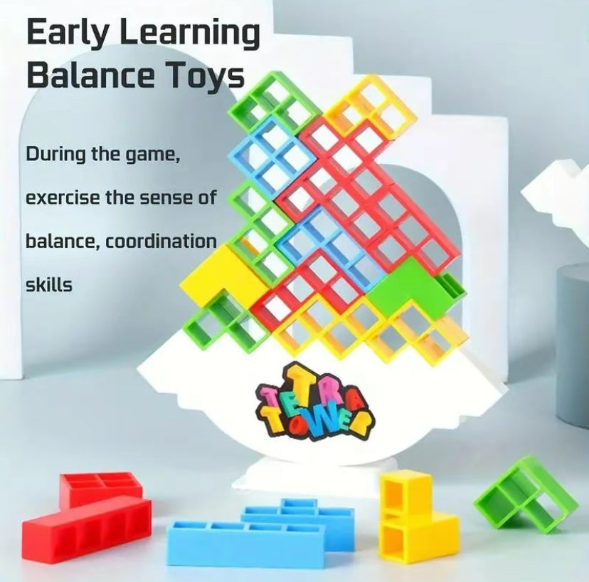 Tetra tower 48pcs early learning balance game