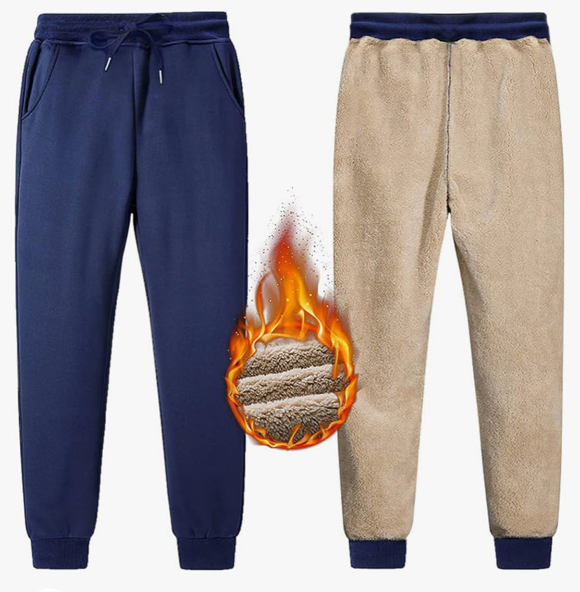 DARK BLUE - Sherpa fleece lined tracksuit bottoms, small medium and large available RRP £38 - game changer