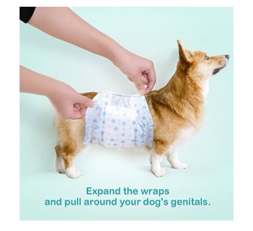 Pet Soft Male Dog Nappies - Disposable Pet Diapers Male Dog Wraps,