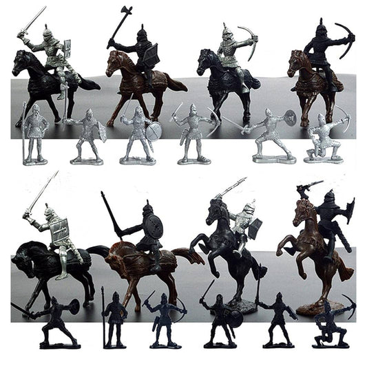 28 piece Knights and horses play set