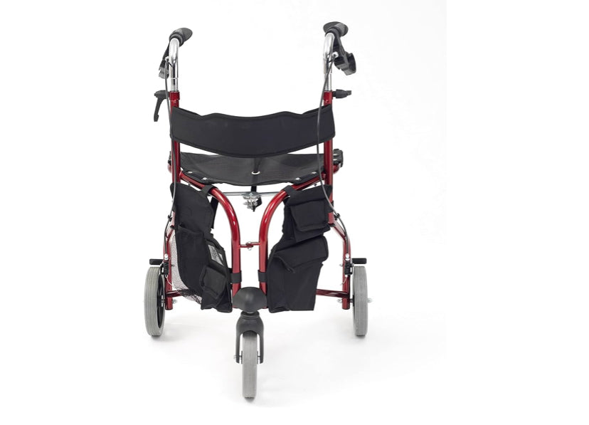 Drive Devilbiss Tri-Walker Walking Aid with Seat and backrest, Red RRP £100