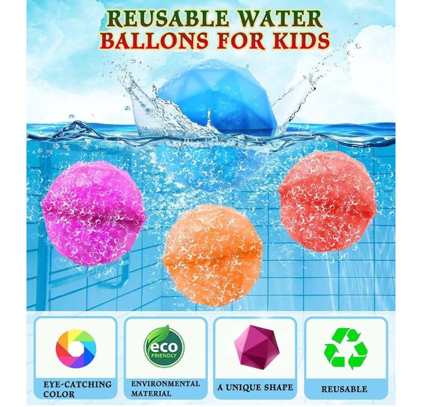 6 pack Durable reusable water bombs