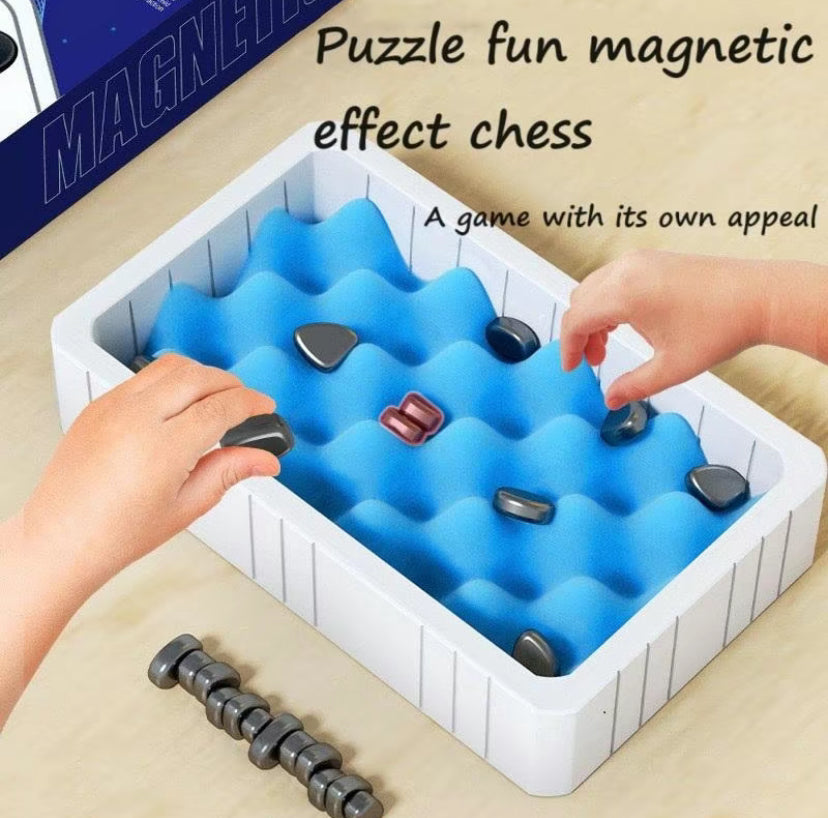 Magnetism game - bigger version with both modes of play - foam board or rope