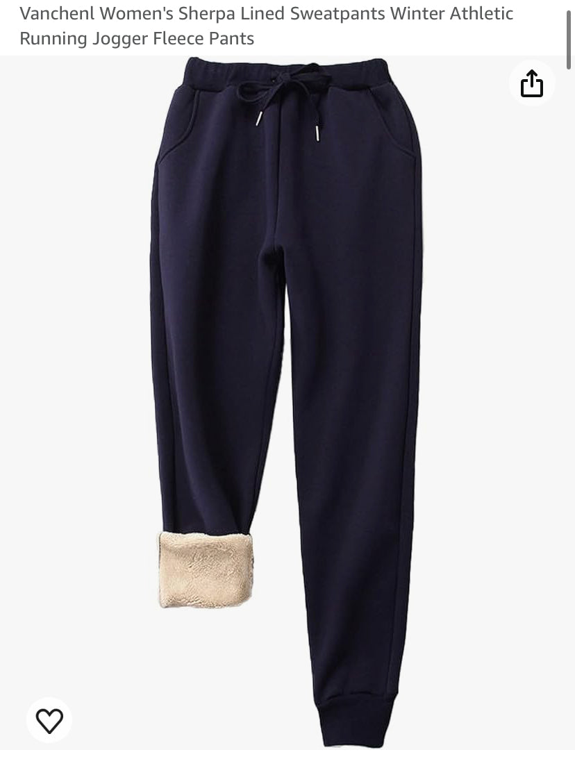 DARK BLUE - Sherpa fleece lined tracksuit bottoms, small medium and large available RRP £38 - game changer