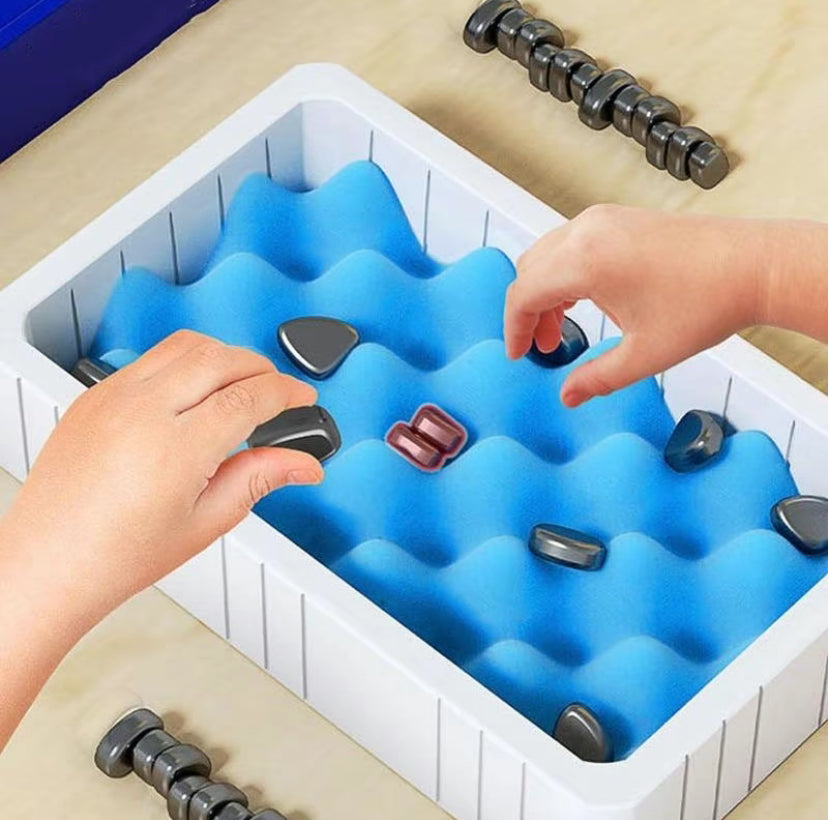 Magnetism game - bigger version with both modes of play - foam board or rope