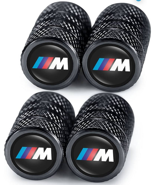 4pcs Car Tire Valve Stem Caps,Anodized Aluminum Auto Tire Valve Caps for BMW M M2 M4 M5 M6 M8 X1 X2 X3 X5 X6 M135i M240i Z4 328i X7, Universal Stem Covers/Dust Caps for Cars