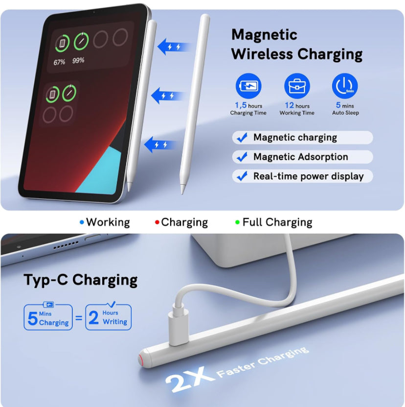 iPad pencil , magnetic charge , for most 2019-2024 models - check pictures compatibility