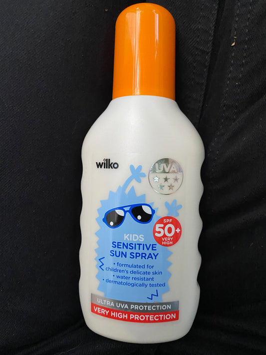 Wilko kids sensitive sun spray 200ml